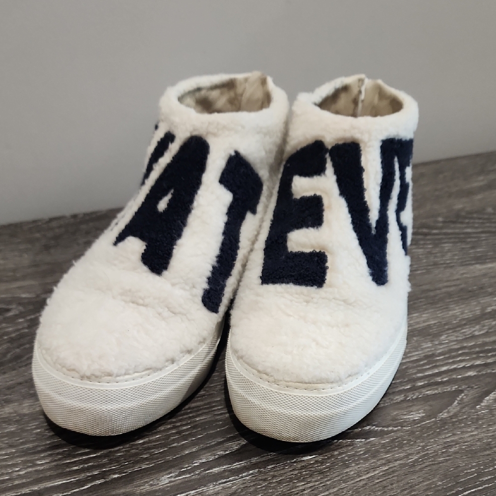 Joshua Sanders What Ever Fuzzy Zipper Back Sneaker Booties
